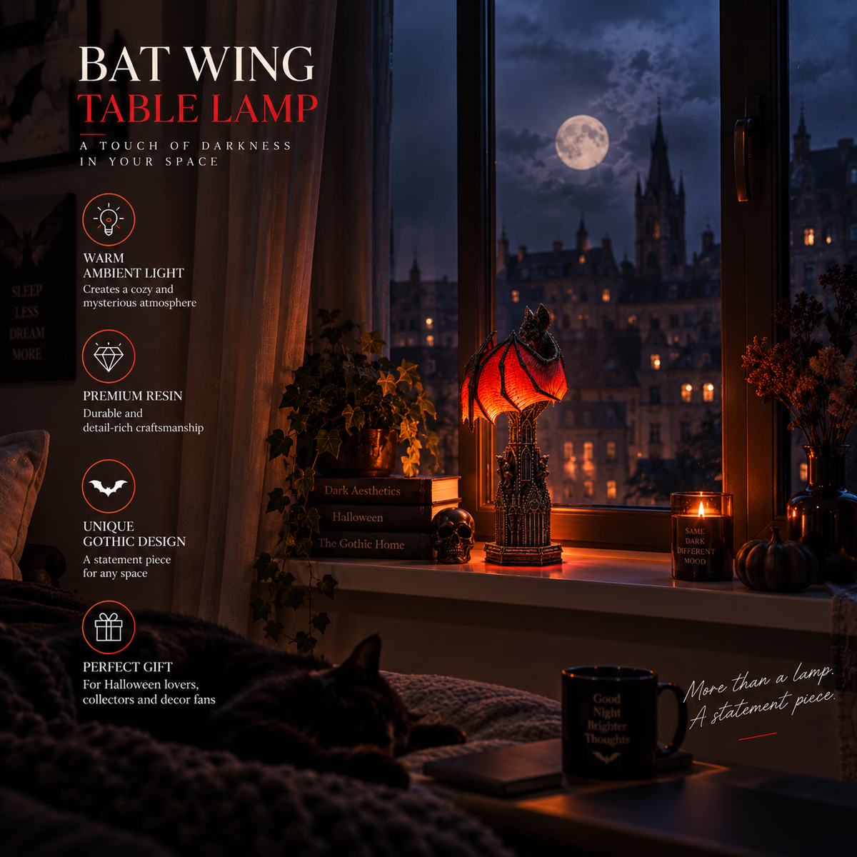 Bat Halloween Lamp By Daliver