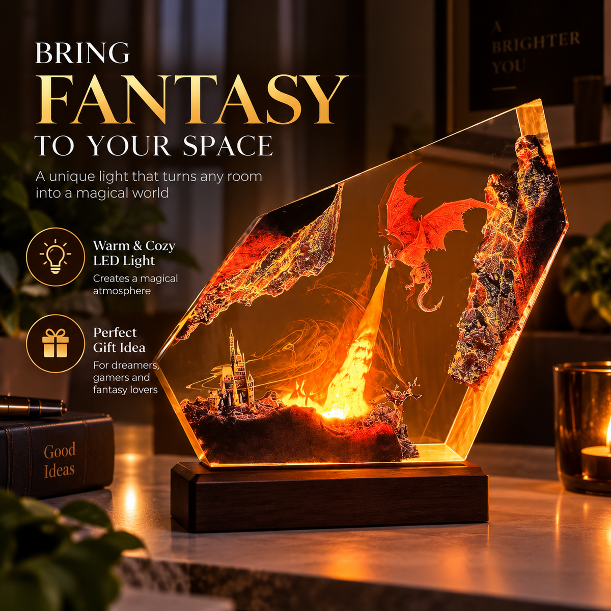 Fire Dragon Halloween Lamp By Daliver