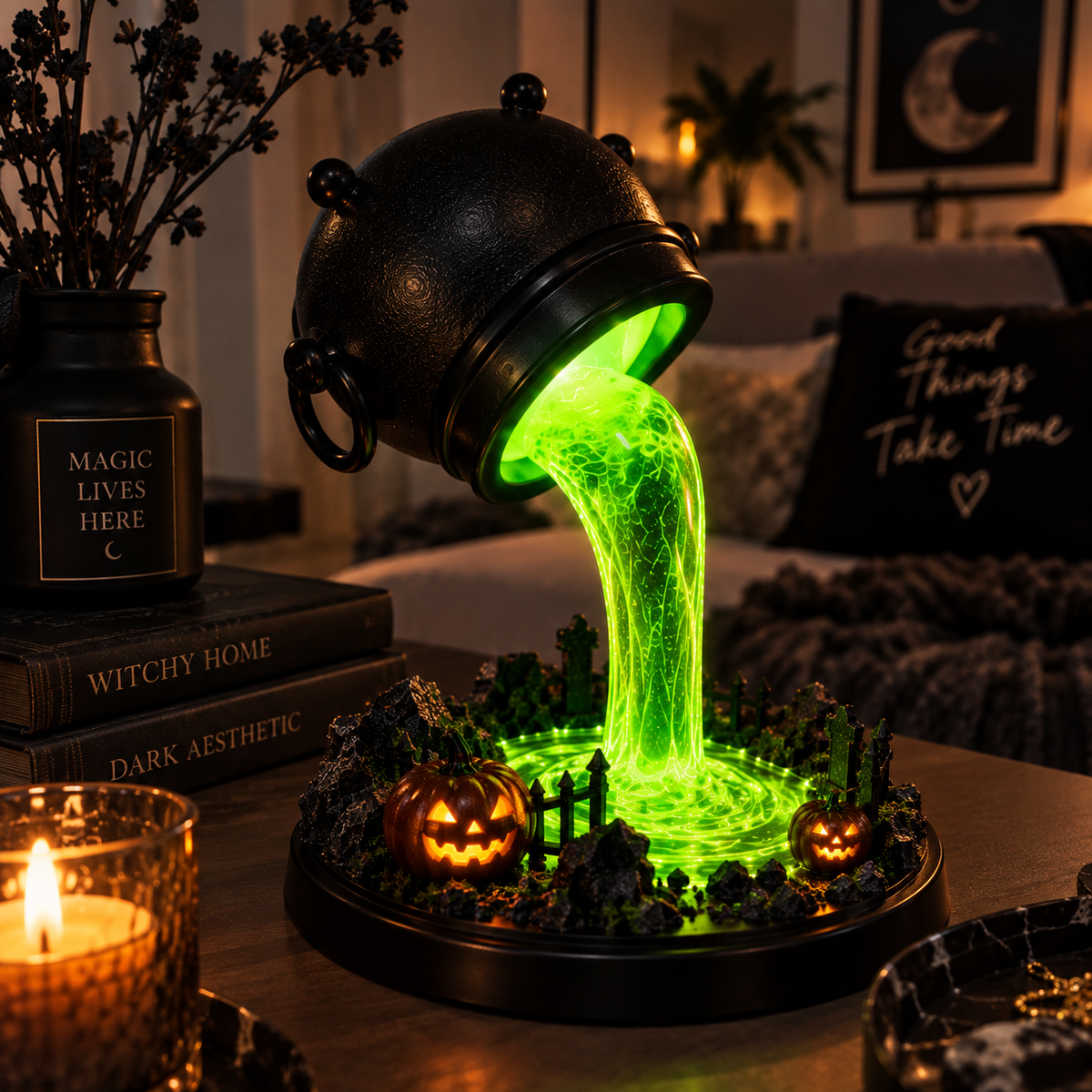 Witch Cauldron Lamp By Daliver
