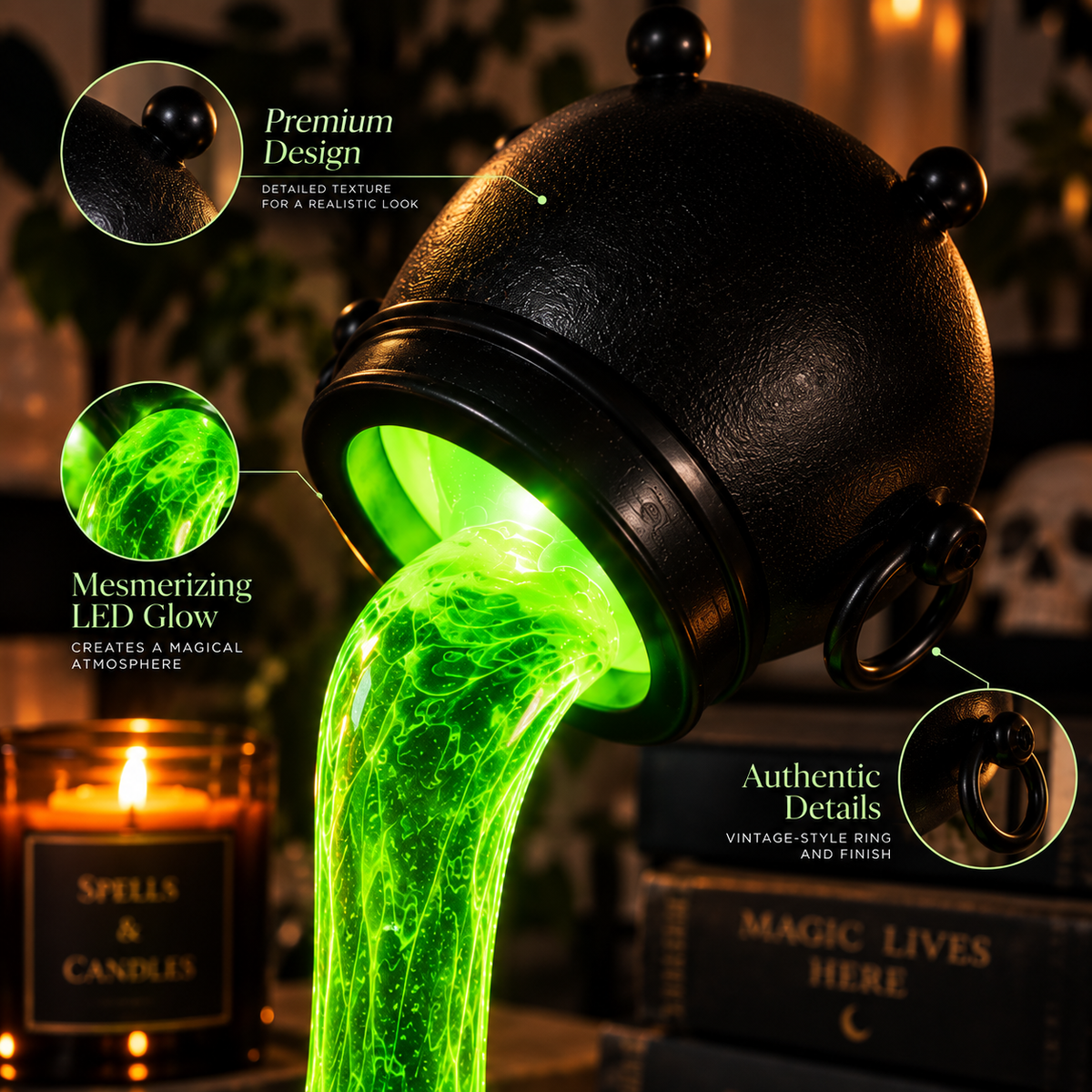 Witch Cauldron Lamp By Daliver