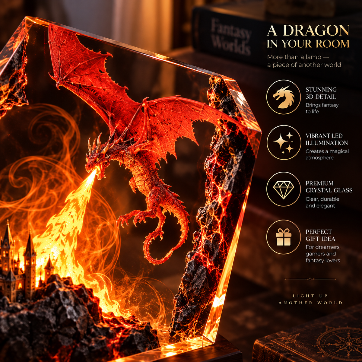 Fire Dragon Halloween Lamp By Daliver