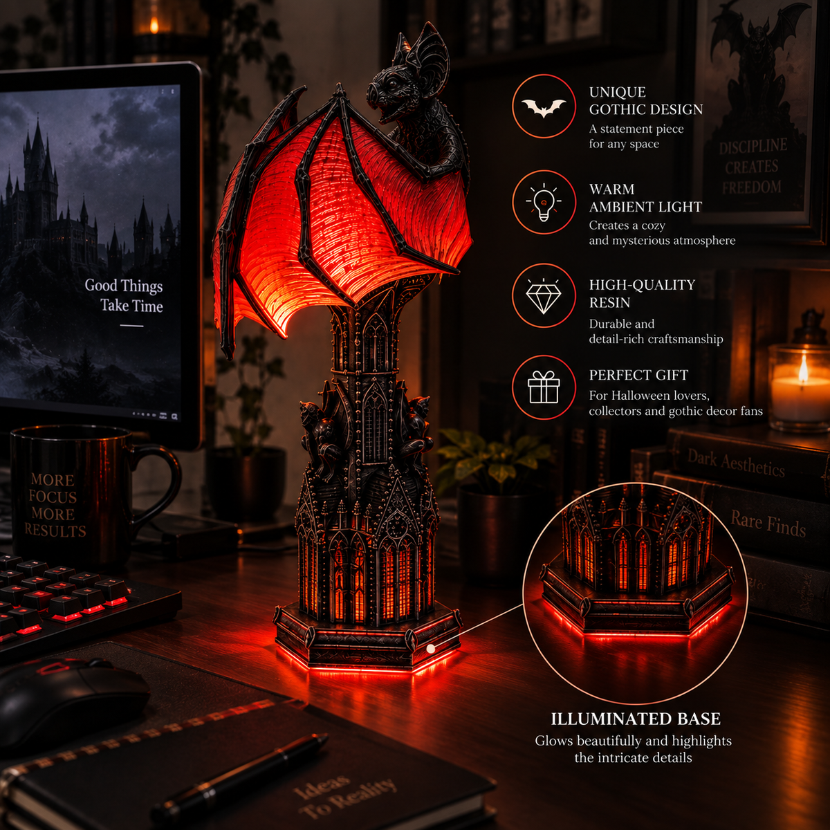Bat Halloween Lamp By Daliver