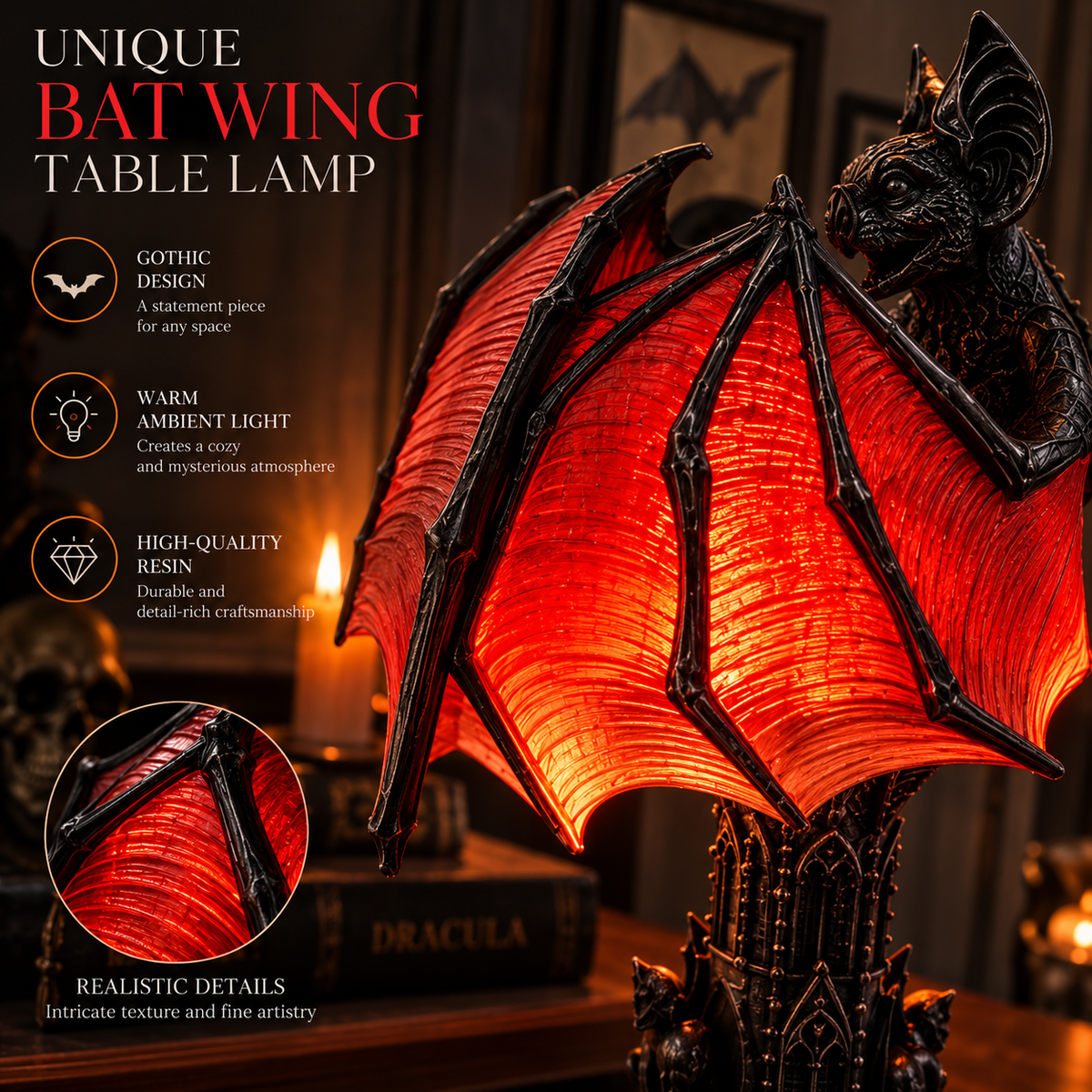 Bat Halloween Lamp By Daliver