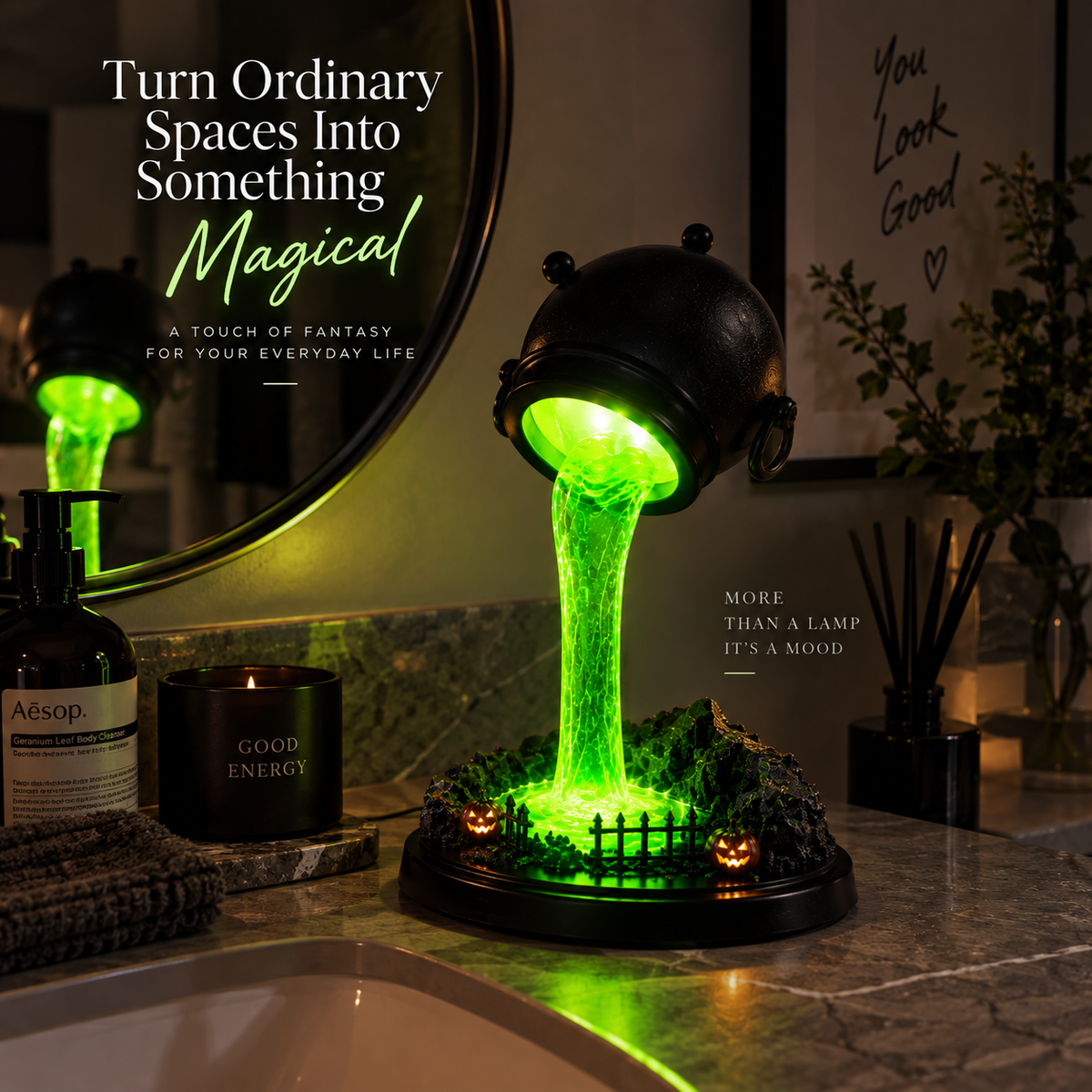 Witch Cauldron Lamp By Daliver
