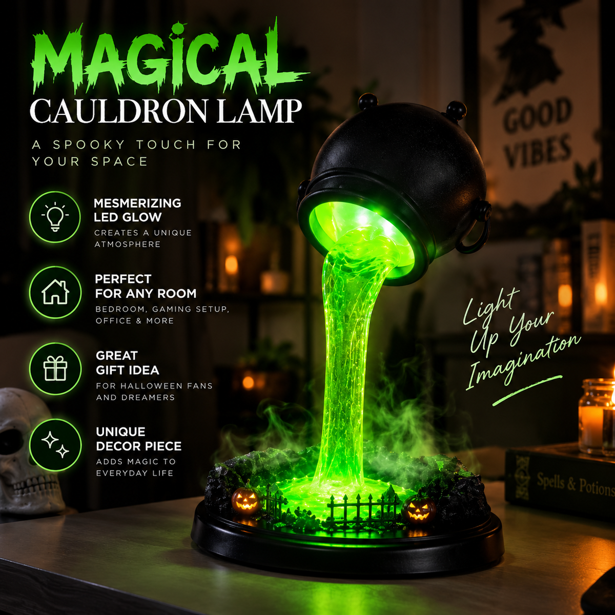 Witch Cauldron Lamp By Daliver