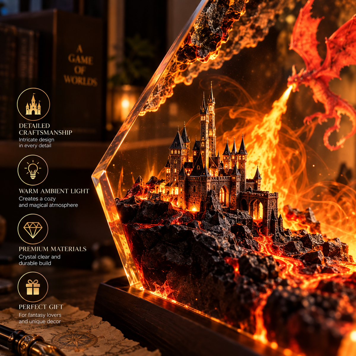 Fire Dragon Halloween Lamp By Daliver