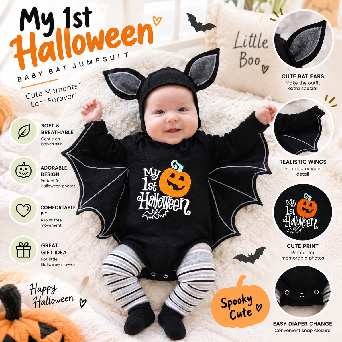 Baby Halloween Bat Costume By Daliver